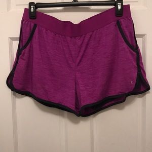Purple gym shorts